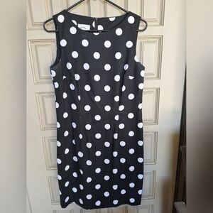 Alyx Limited Dress Black/White Polka Dots Sz10 Zip Back Sleeveless Fitted